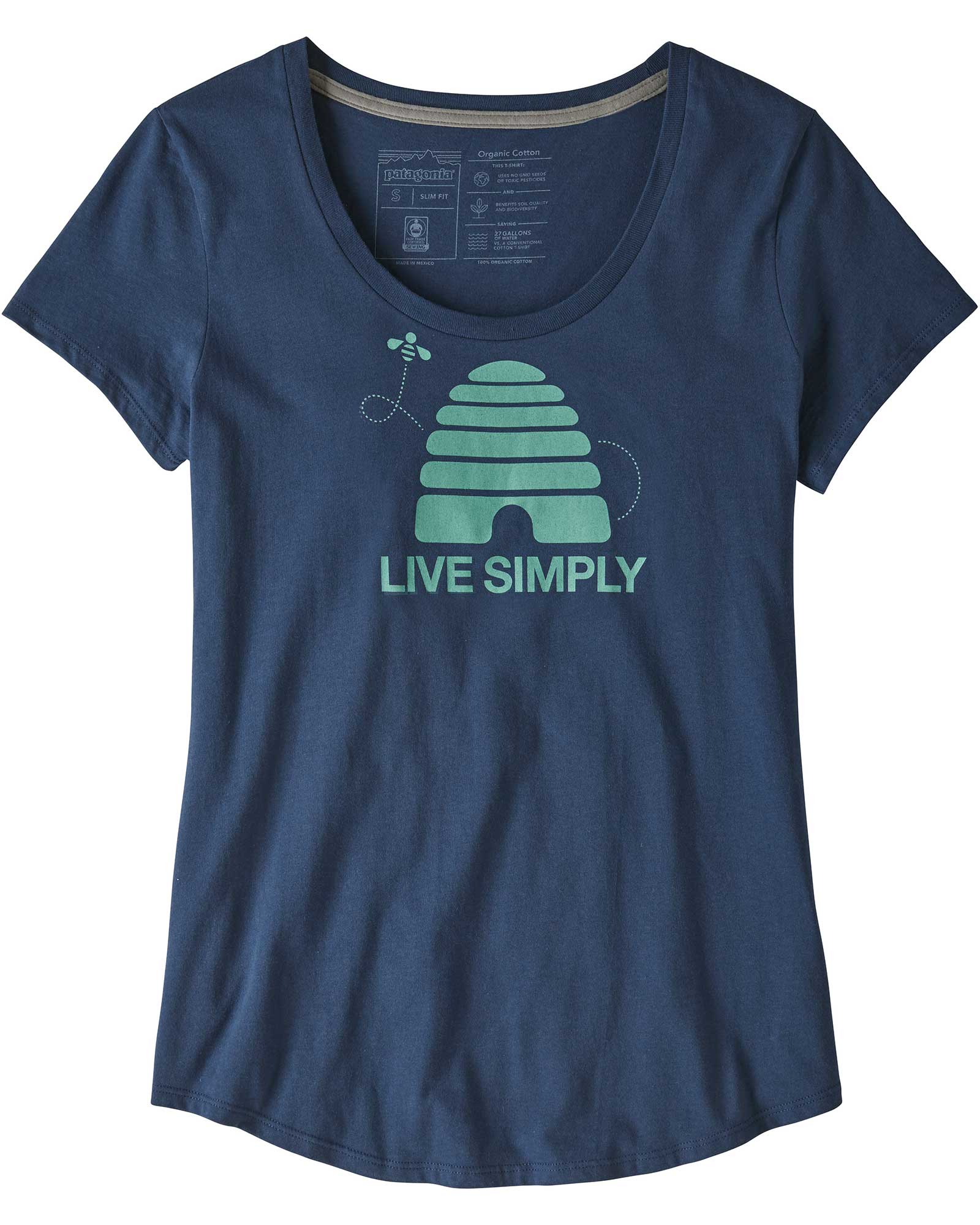 Patagonia Live Simply Hive Organic Womens Scoop T-shirt