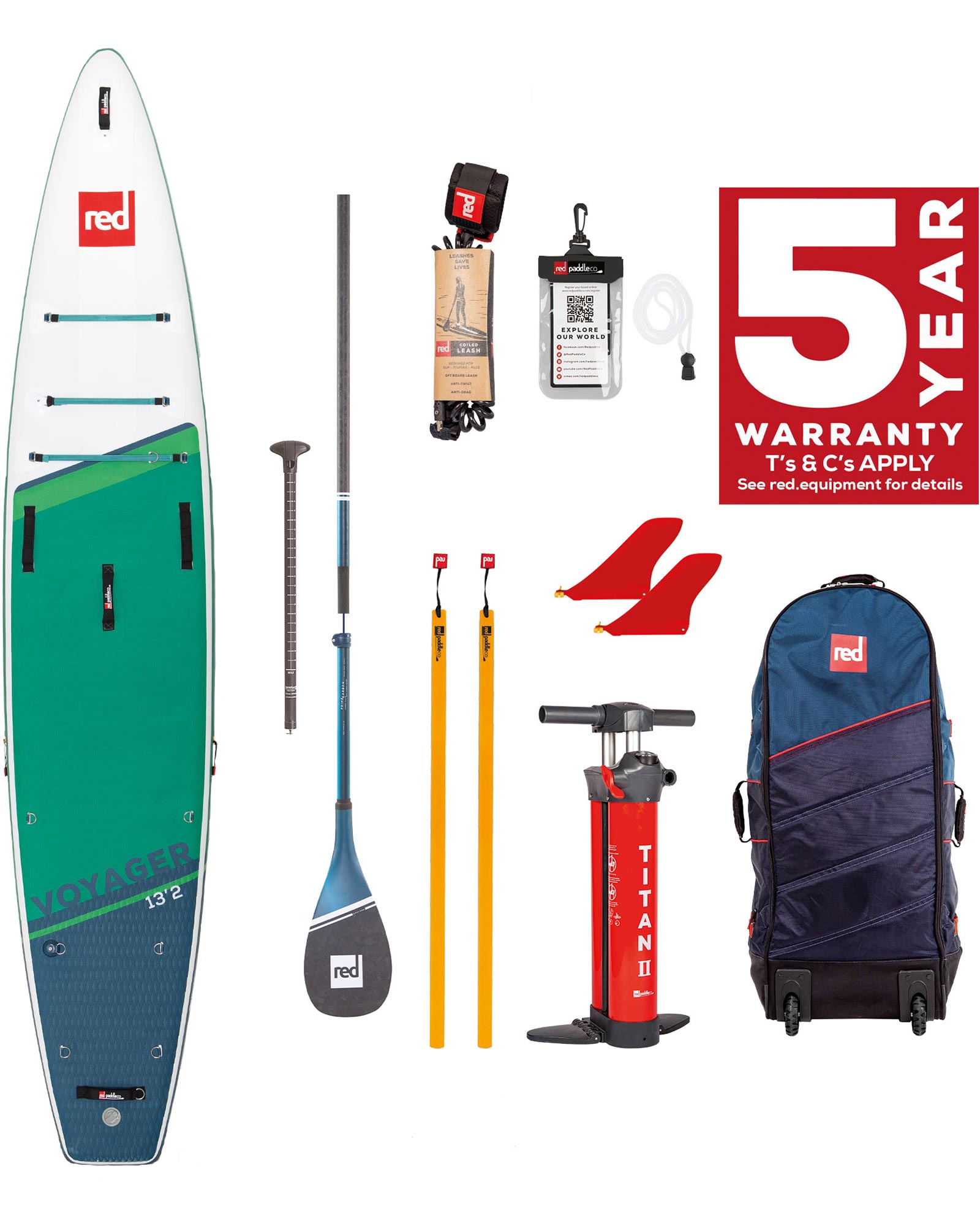 Red 13.2 Voyager Plus Inflatable Sup Package - Prime Paddle
