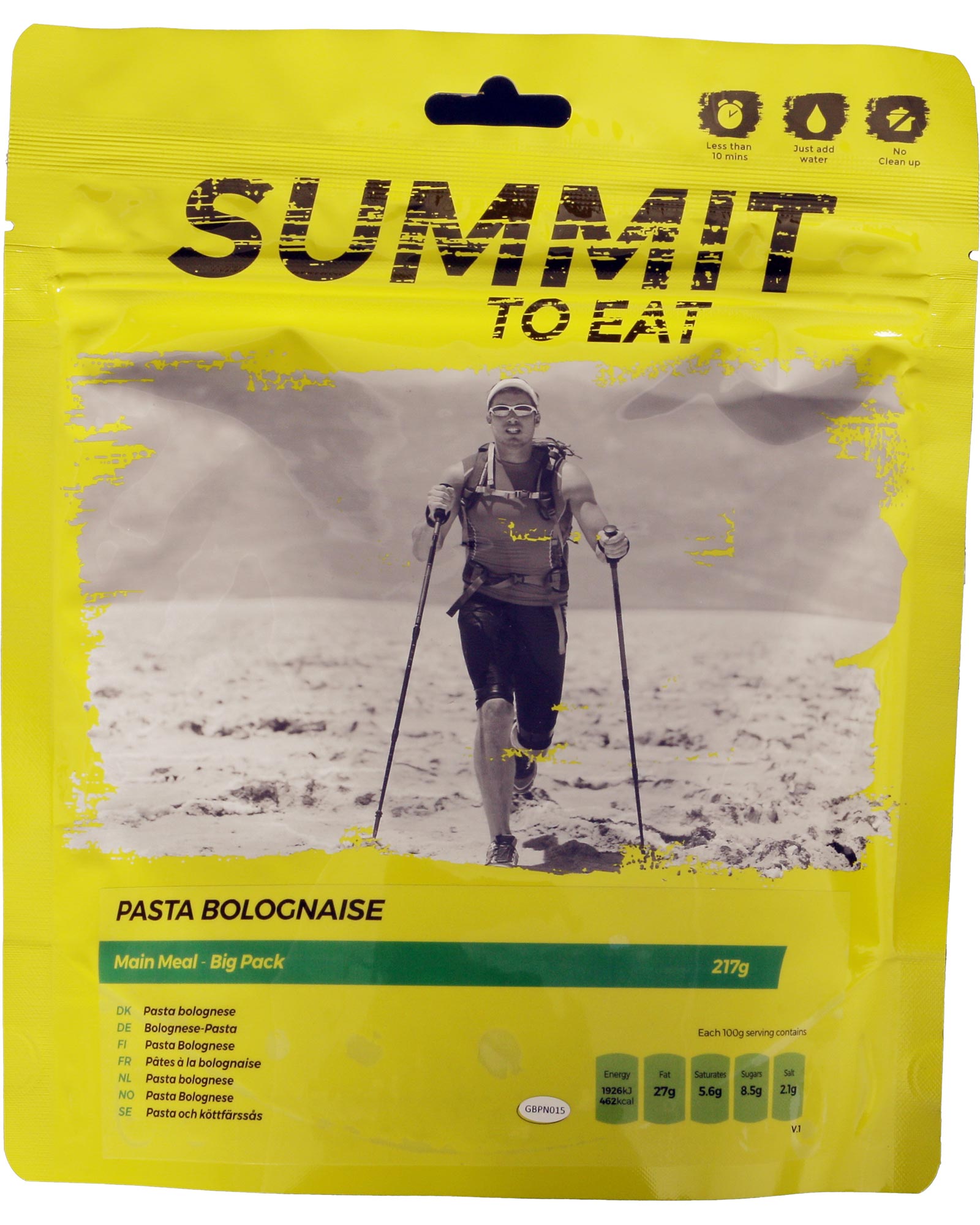 Summit To Eat Pasta Bolognaise - Big Pack Camping Food