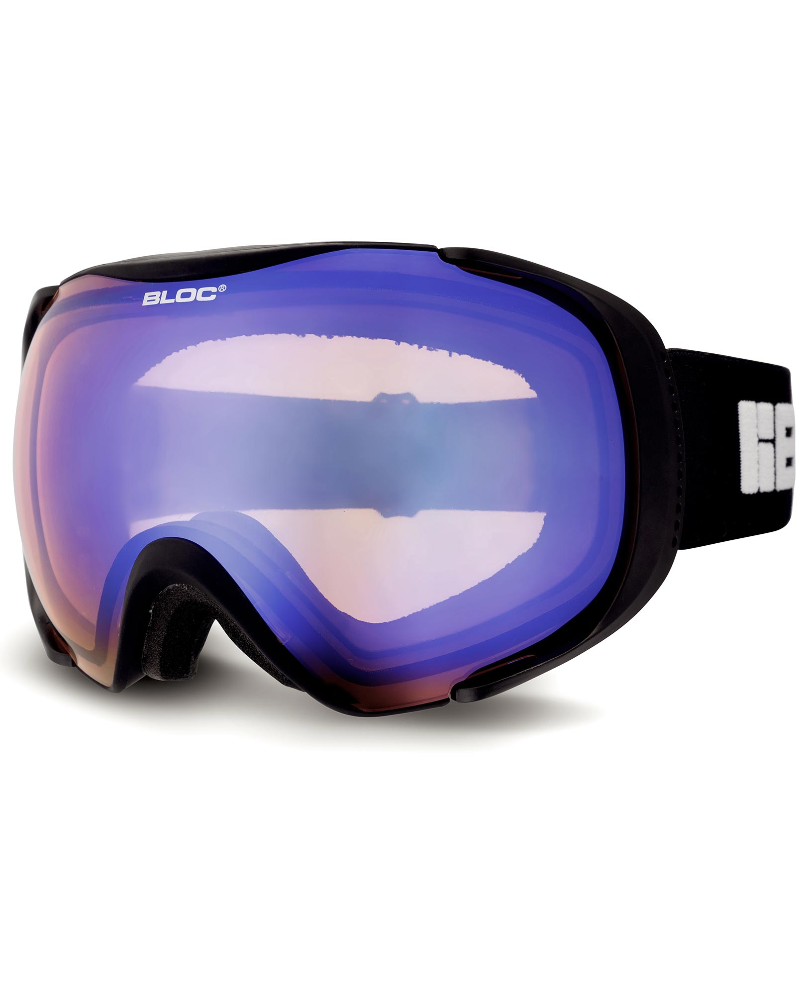Bloc Mask Otg Matte Black / Brown Blue Mirror Goggles