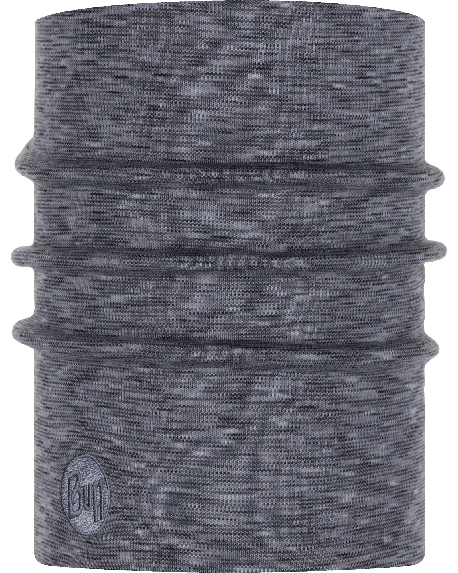 Buff Merino Heavyweight Neck Warmer - Fog Grey Multi Stripes