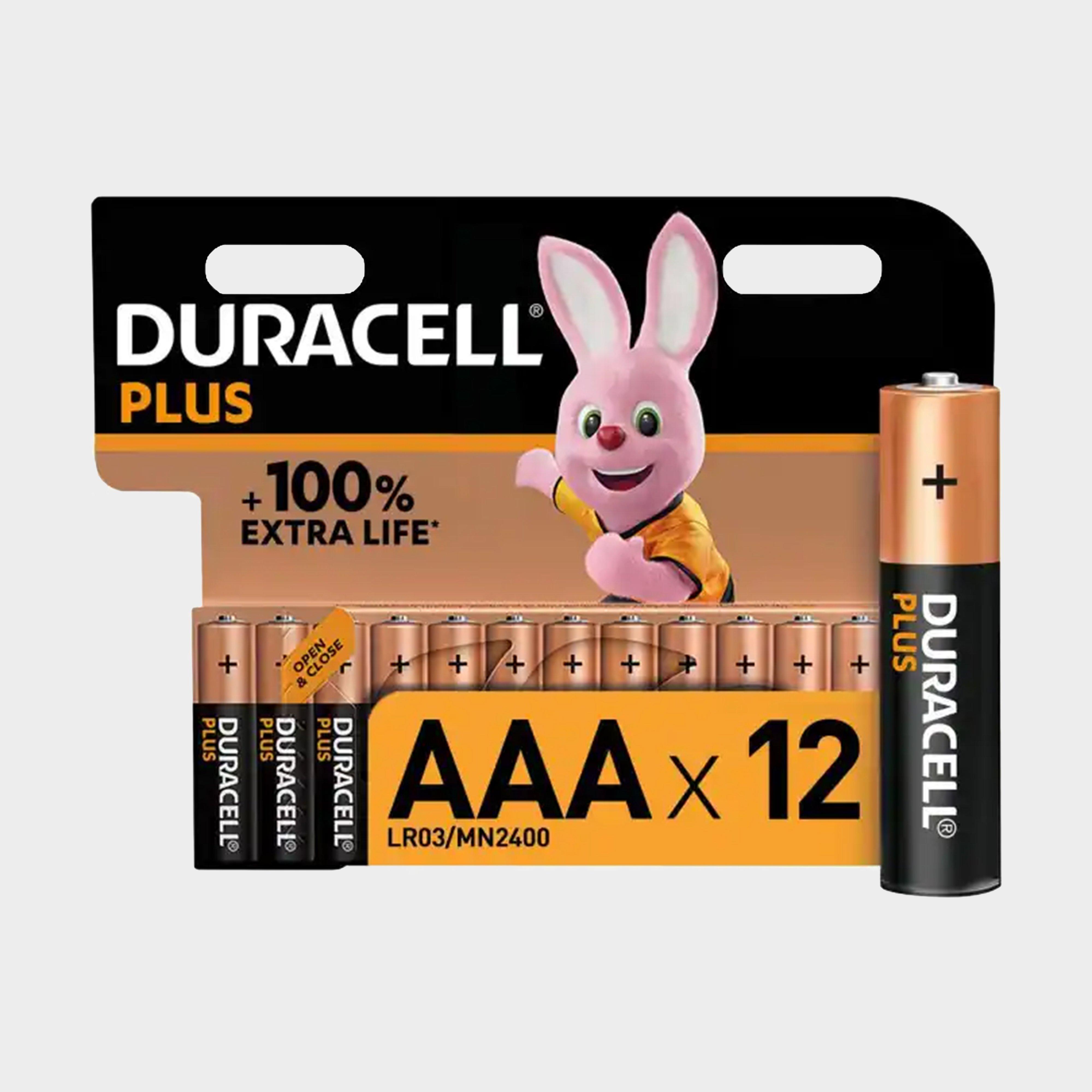 Duracell Aaa Plus 100 Batteries (12 Pack)  Black