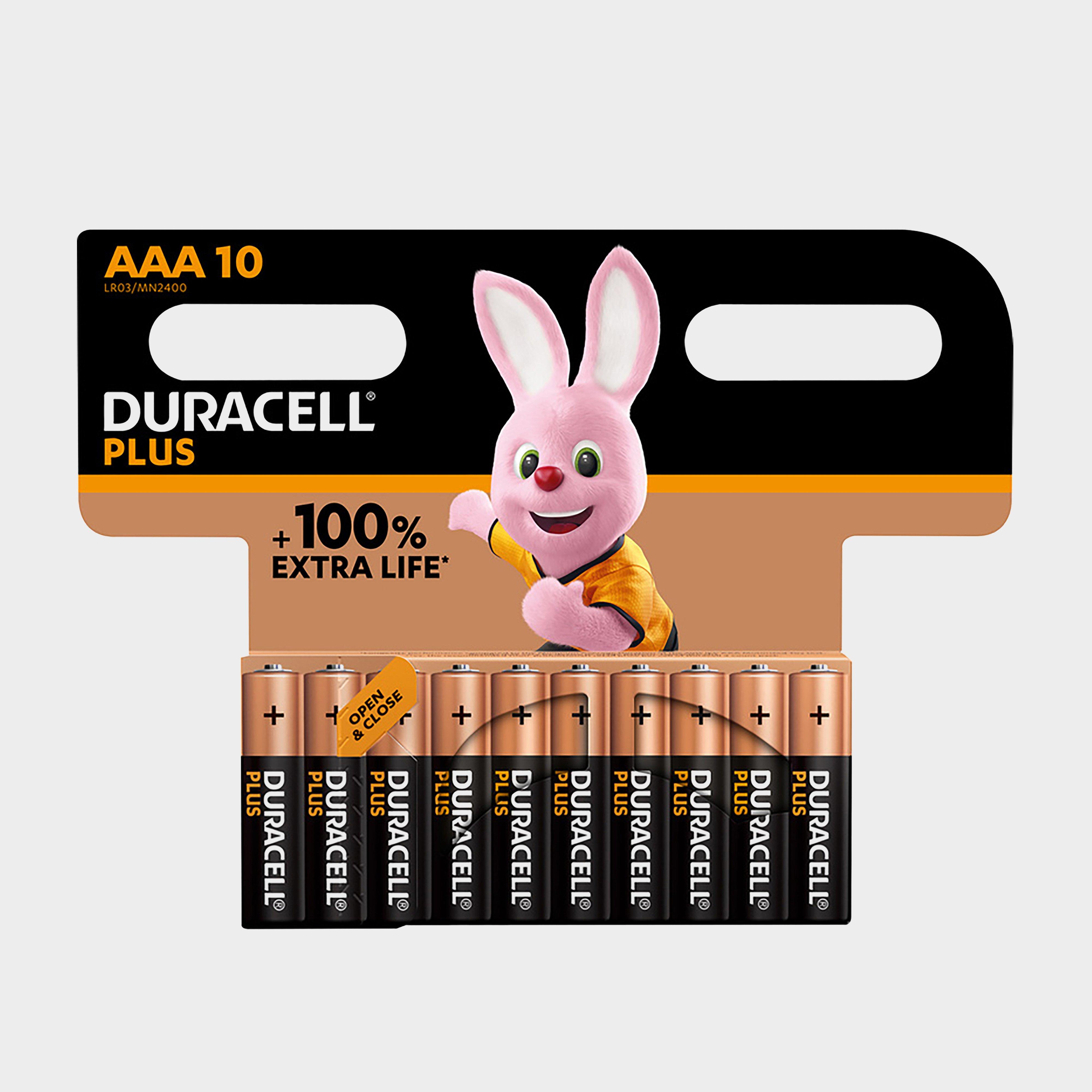 Duracell Aaa Plus Batteries (pack Of 10)  Black