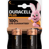 Duracell C Plus 100 Batteries (2 Pack)  Black