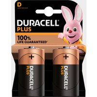 Duracell D Plus 100 Batteries (2 Pack)  Black