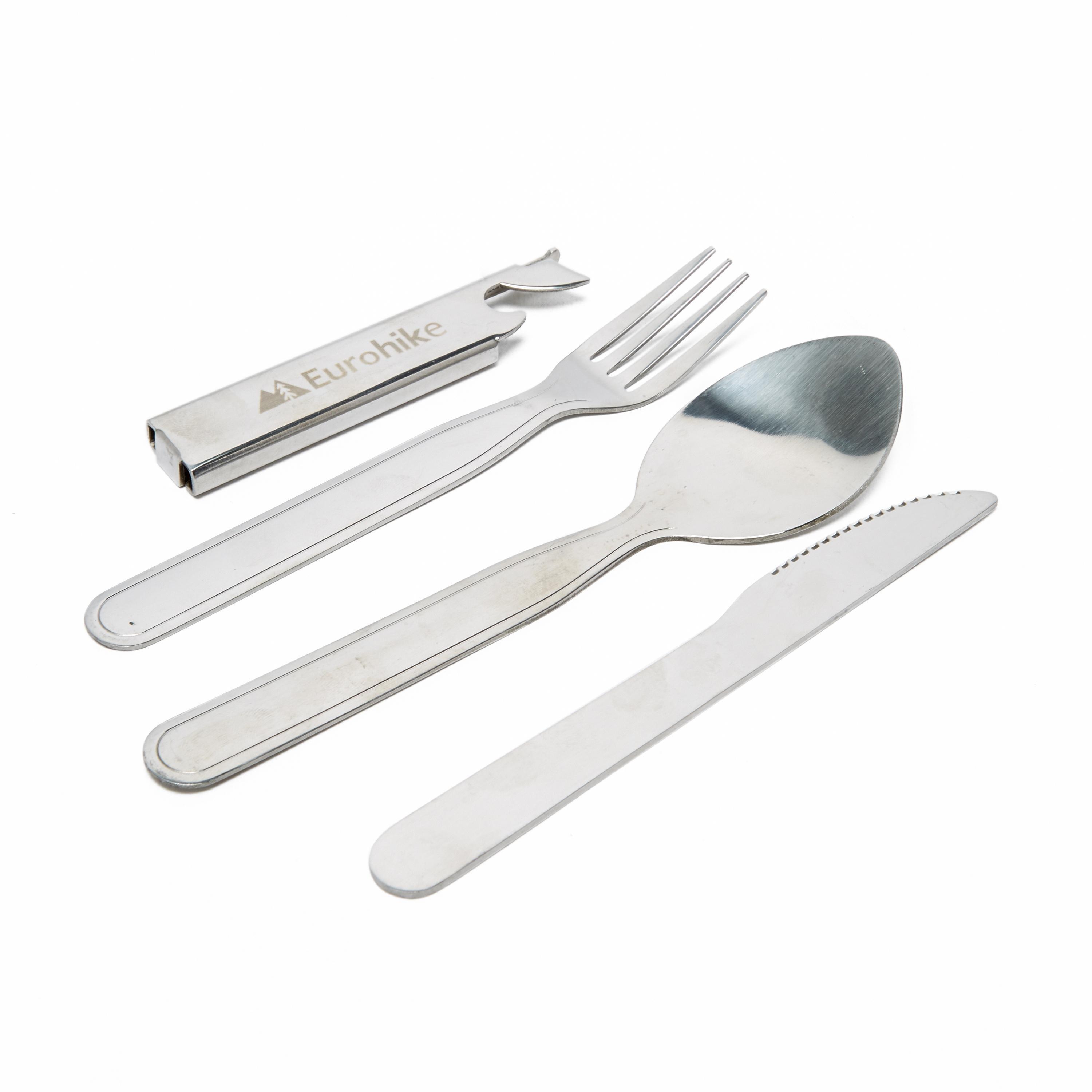 Eurohike 4 Piece Cutlery Set  Silver