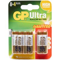 Gp Batteries Ultra Alkaline Batteries (12 X Aaa)  Multi Coloured