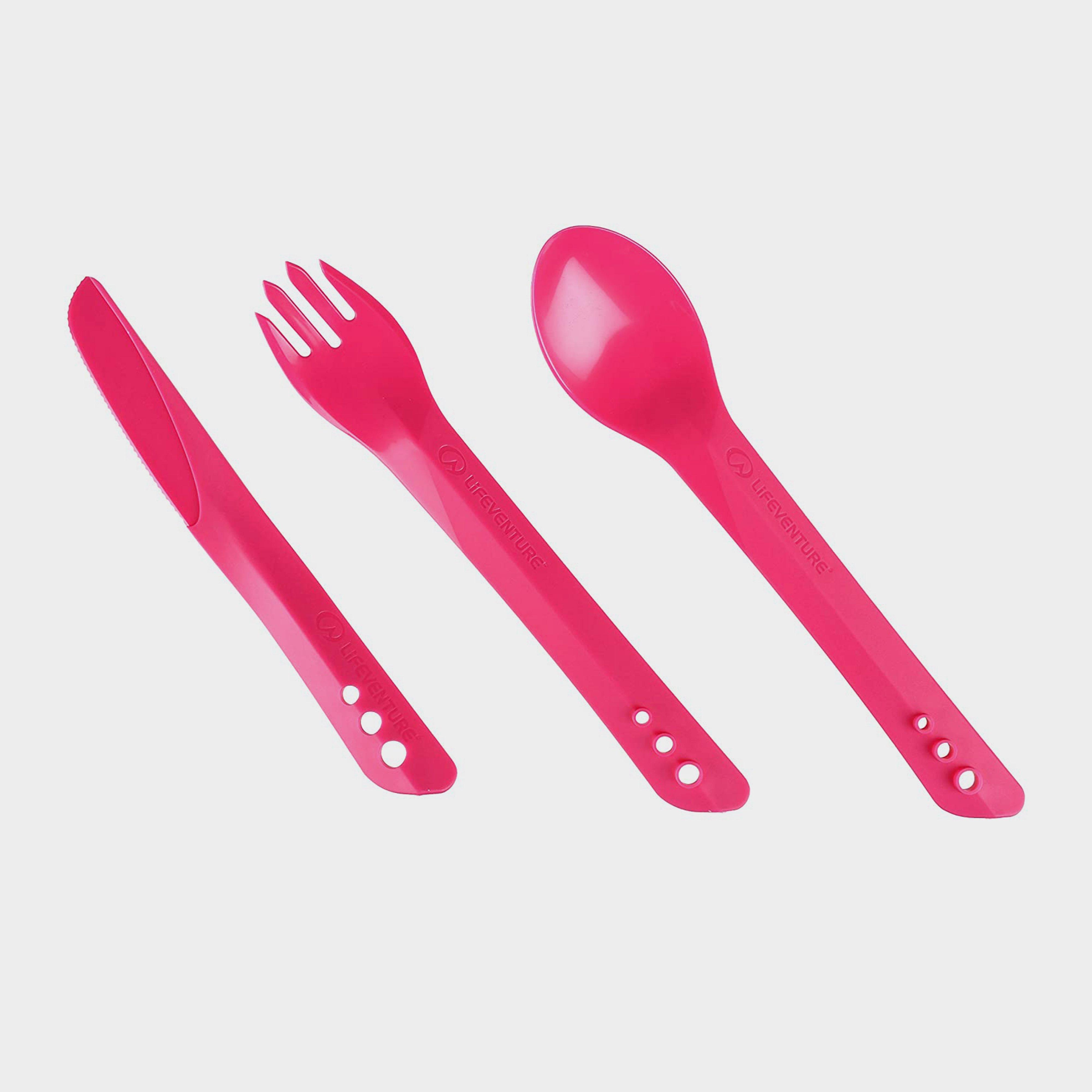 Lifeventure Ellipse Cutlery Set  Pink