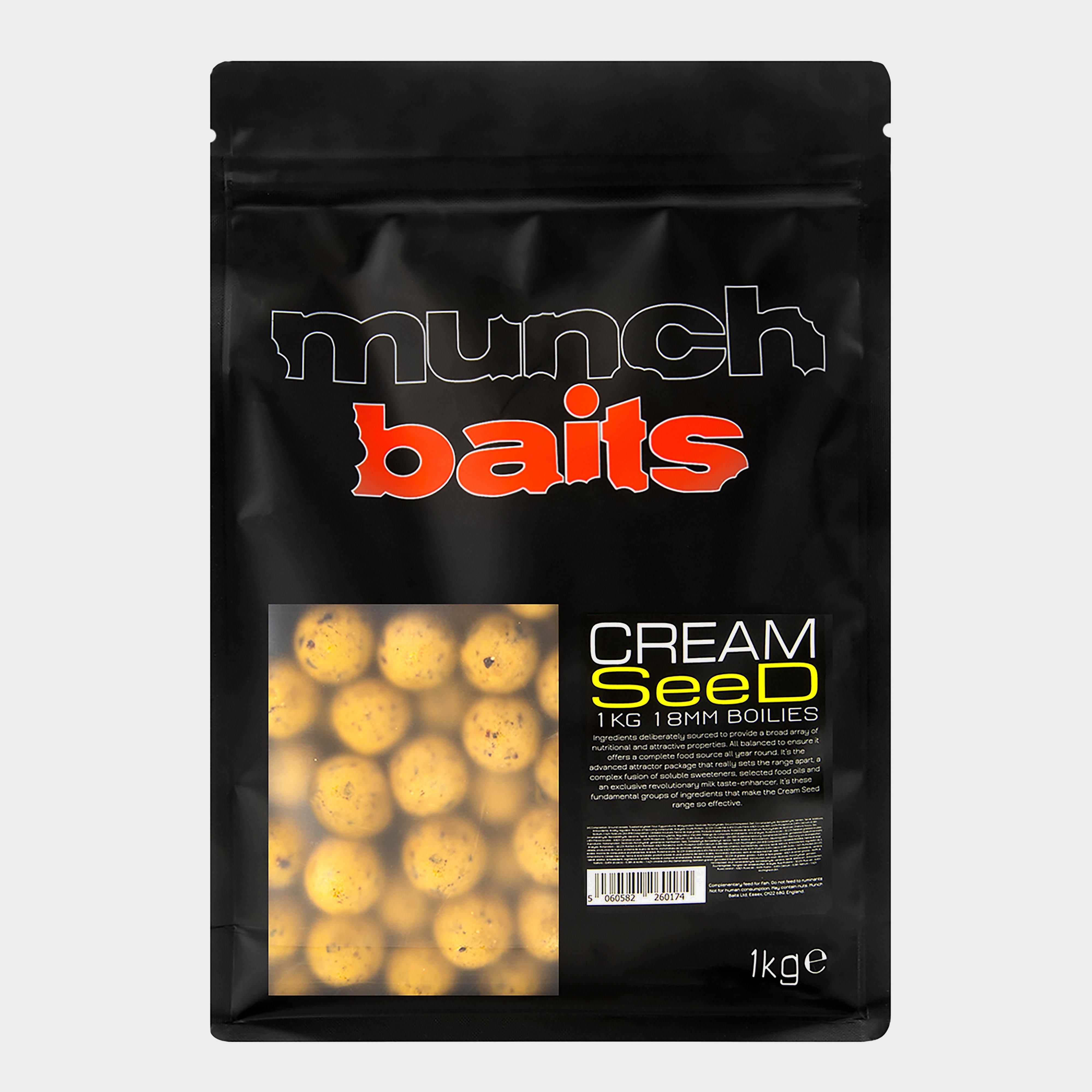Munch Cream Seed 18mm Boilies 1k Shelf Life  Yellow