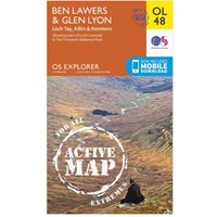 Ordnance Survey Active Explorer Ol 48 Ben LawersandGlen Lyon Map  Orange
