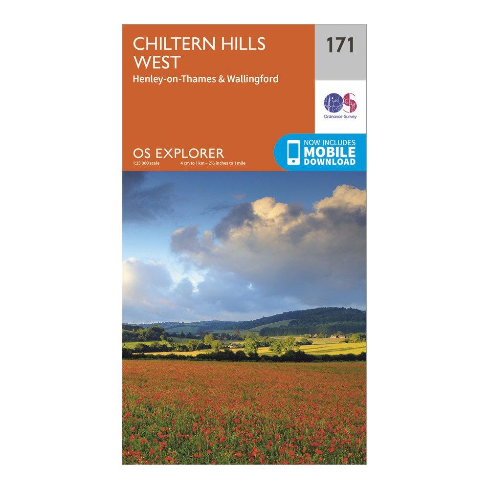 Ordnance Survey Explorer 171 Chiltern Hills West  Henley-on-thamesandWallingford Map With Digital Version