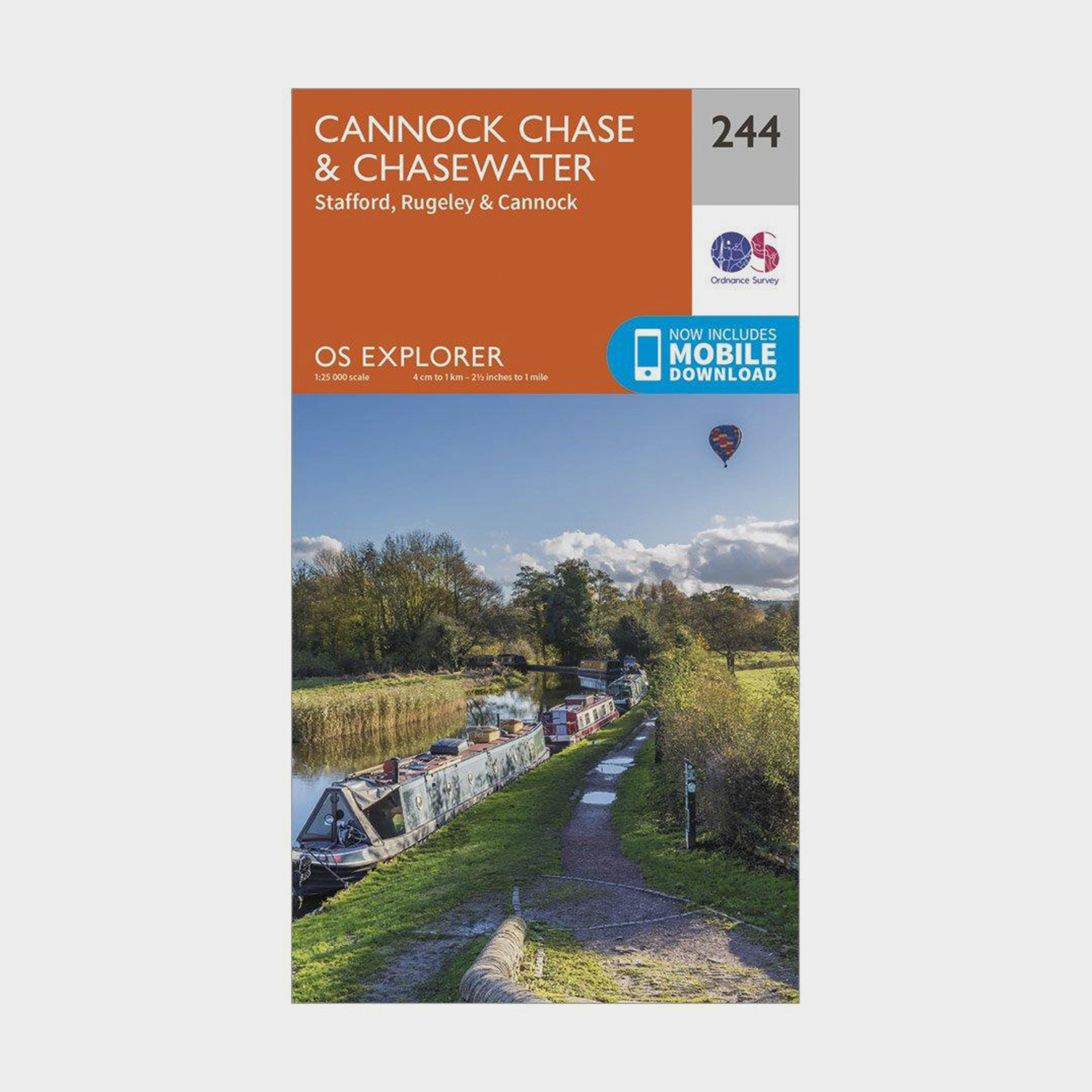 Ordnance Survey Explorer 244 Cannock ChaseandChasewater Map With Digital Version