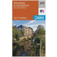 Ordnance Survey Explorer 249 SpaldingandHolbeach Map With Digital Version  Orange