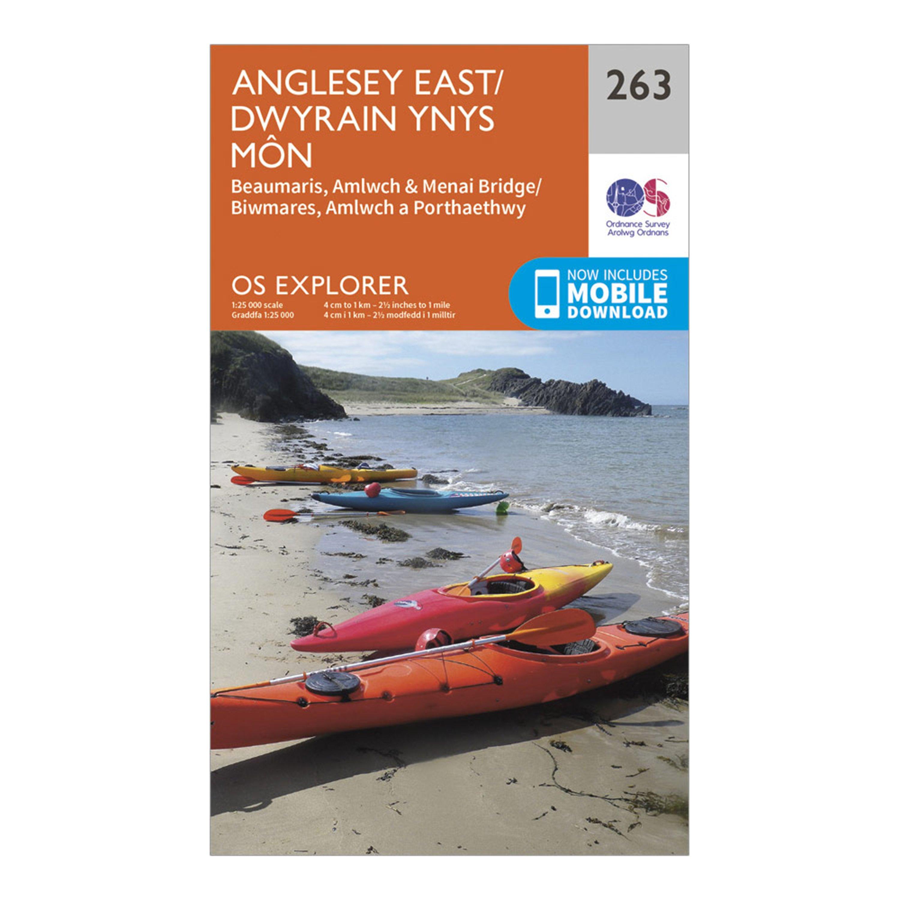 Ordnance Survey Explorer 263 Anglesey East Map With Digital Version  Orange
