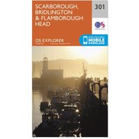 Ordnance Survey Explorer 301 Scarborough  BridlingtonandFlamborough Head Map With Digital Version  Orange