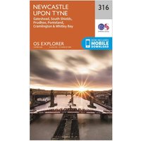 Ordnance Survey Explorer 316 Newcastle Upon Tyne Map With Digital Version  Orange