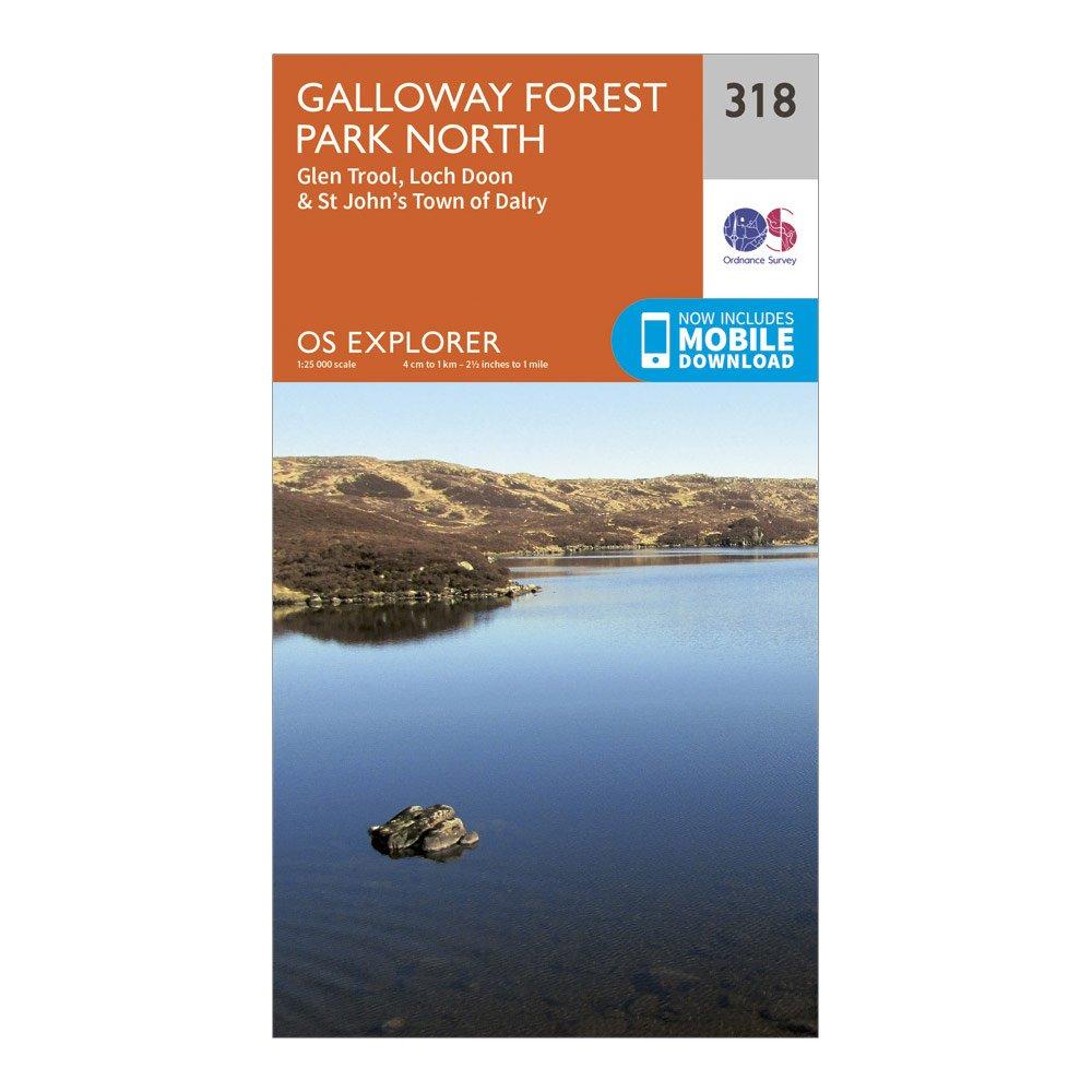 Ordnance Survey Explorer 318 Galloway Forest Park North Map With Digital Version