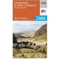 Ordnance Survey Explorer 328 SanquharandNew Cumnock Map With Digital Version  Orange