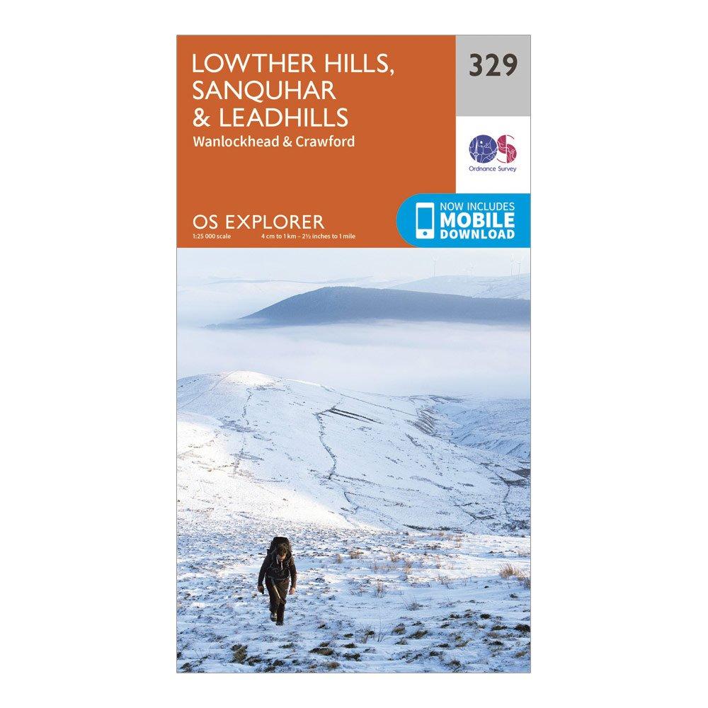Ordnance Survey Explorer 329 Lowther Hills  SanquharandLeadhills Map With Digital Version  Orange