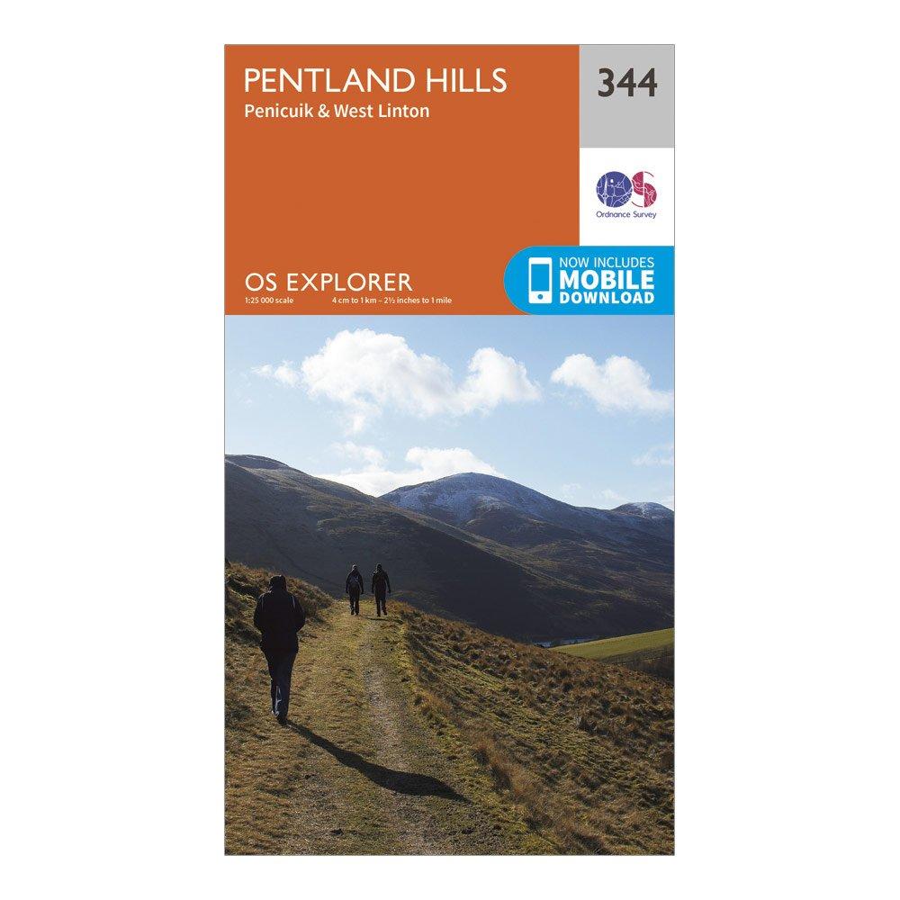 Ordnance Survey Explorer 344 Pentland Hills Map With Digital Version