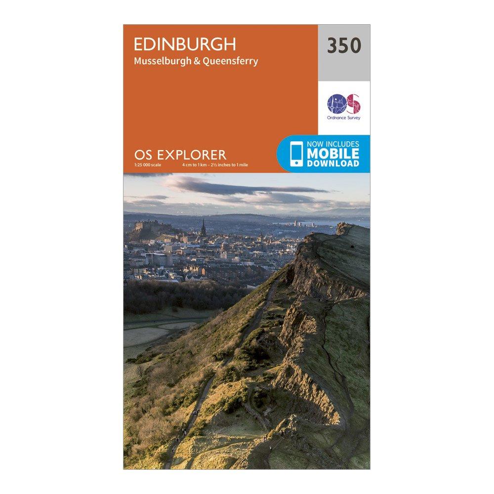 Ordnance Survey Explorer 350 Edinburgh Map With Digital Version  Orange