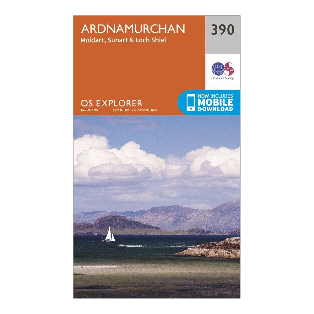 Ordnance Survey Explorer 390 Ardnamurchan Map With Digital Version  Orange