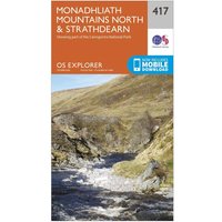 Ordnance Survey Explorer 417 Monadhliath Mountains NorthandStrathdearn Map With Digital Version  Orange