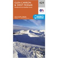 Ordnance Survey Explorer 429 Glen CarronandWest Monar Map With Digital Version  Orange