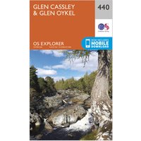 Ordnance Survey Explorer 440 Glen CassleyandGlen Oykel Map With Digital Version  Orange