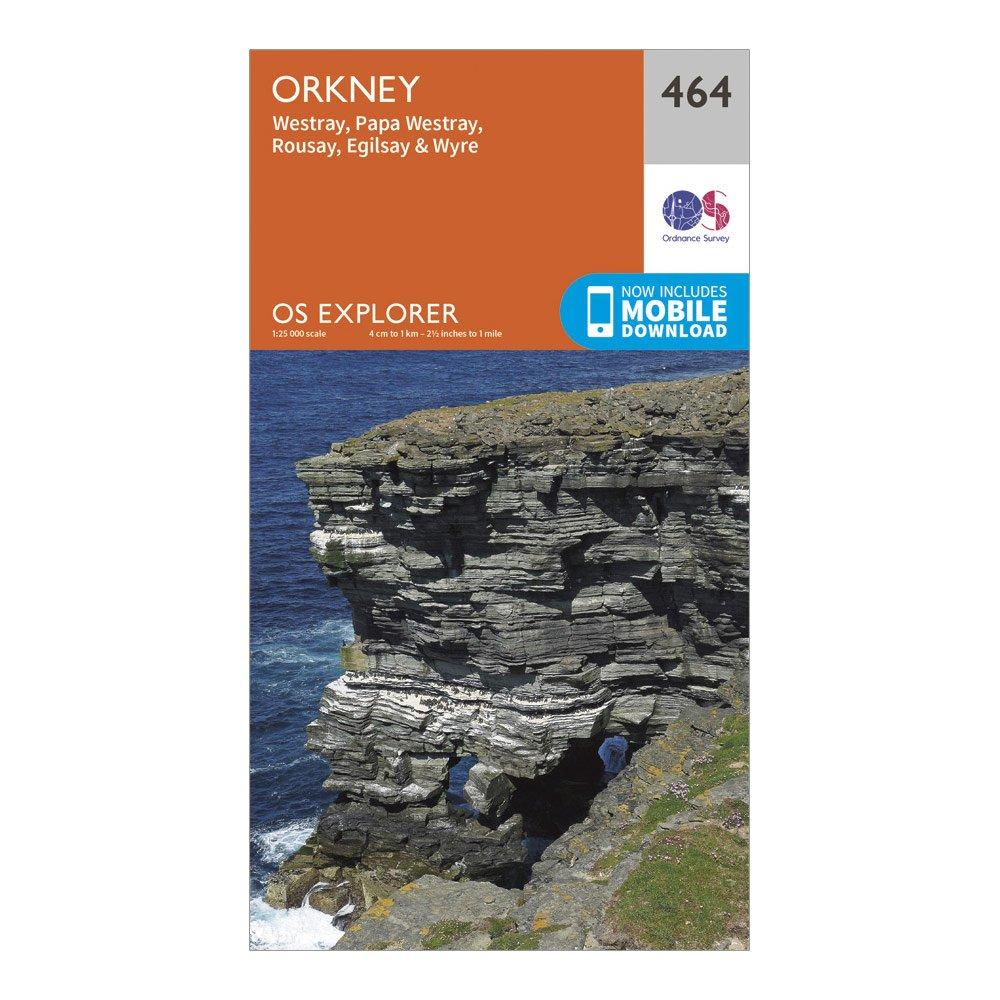 Ordnance Survey Explorer 464 Orkney Map With Digital Version  Orange