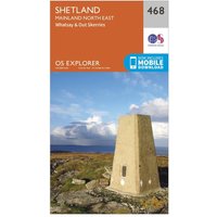 Ordnance Survey Explorer 468 Shetland - Mainland North East Map With Digital Version  Orange