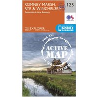 Ordnance Survey Explorer Active 125 Romneys Marsh  RyeandWinchelsea Map With Digital Version  Orange