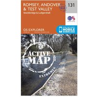 Ordnance Survey Explorer Active 131 Romsey  AndoverandTest Valley Map With Digital Version  Orange