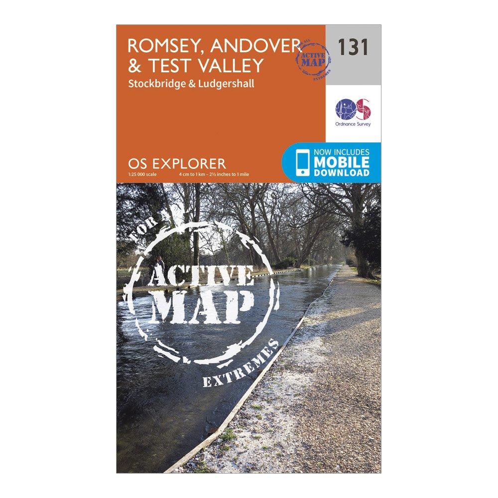 Ordnance Survey Explorer Active 131 Romsey  AndoverandTest Valley Map With Digital Version  Orange