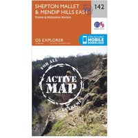 Ordnance Survey Explorer Active 142 Shepton MalletandMendip Hills East Map With Digital Version  Orange