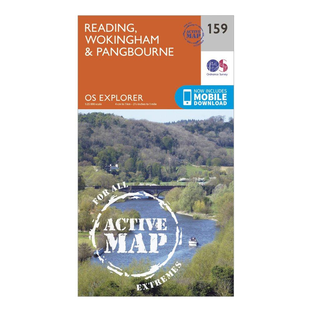 Ordnance Survey Explorer Active 159 Reading  WokingshireandPangbourne Map With Digital Version  Orange
