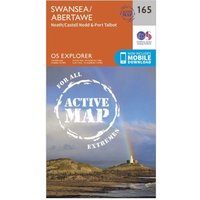 Ordnance Survey Explorer Active 165 Swansea  NeathandPort Talbot Map With Digital Version  Orange