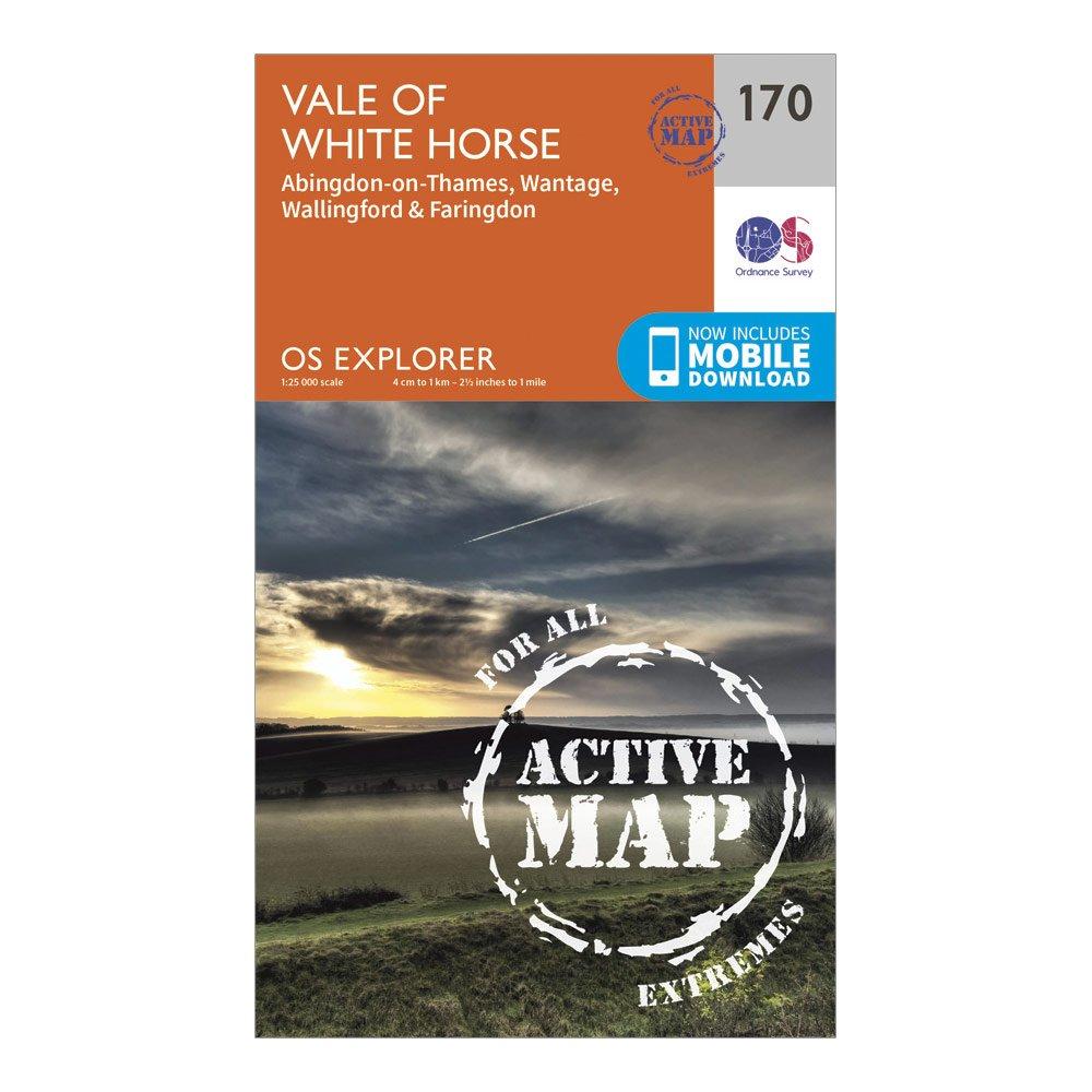 Ordnance Survey Explorer Active 170 Abingdon  WantageandVale Of White Horse Map With Digital Version  Orange
