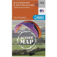Ordnance Survey Explorer Active 192 BuckinghamandMilton Keynes Map With Digital Version