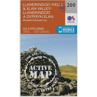 Ordnance Survey Explorer Active 200 Llandrindod WellsandElan Valley Map With Digital Version  Orange