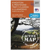 Ordnance Survey Explorer Active 201 KnightonandPresteigne Map With Digital Version  Orange