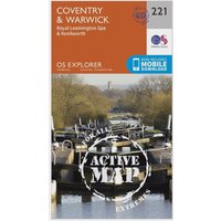 Ordnance Survey Explorer Active 221 CoventryandWarwick Map With Digital Version