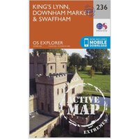 Ordnance Survey Explorer Active 236 Kings Lynn  Downham MarketandSwaffham Map With Digital Version  Orange