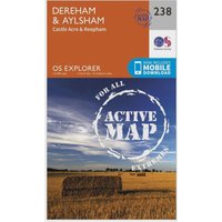 Ordnance Survey Explorer Active 238 East DerehamandAylsham Map With Digital Version  Orange