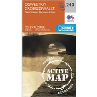 Ordnance Survey Explorer Active 240 Oswestry Map With Digital Version  Orange