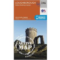 Ordnance Survey Explorer Active 246 Loughborough  Melton MowbrayandSyston Map With Digital Version