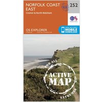 Ordnance Survey Explorer Active 252 Norfolk Coast East Map With Digital Version  Orange