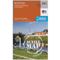 Ordnance Survey Explorer Active 261 Boston Map With Digital Version  Orange