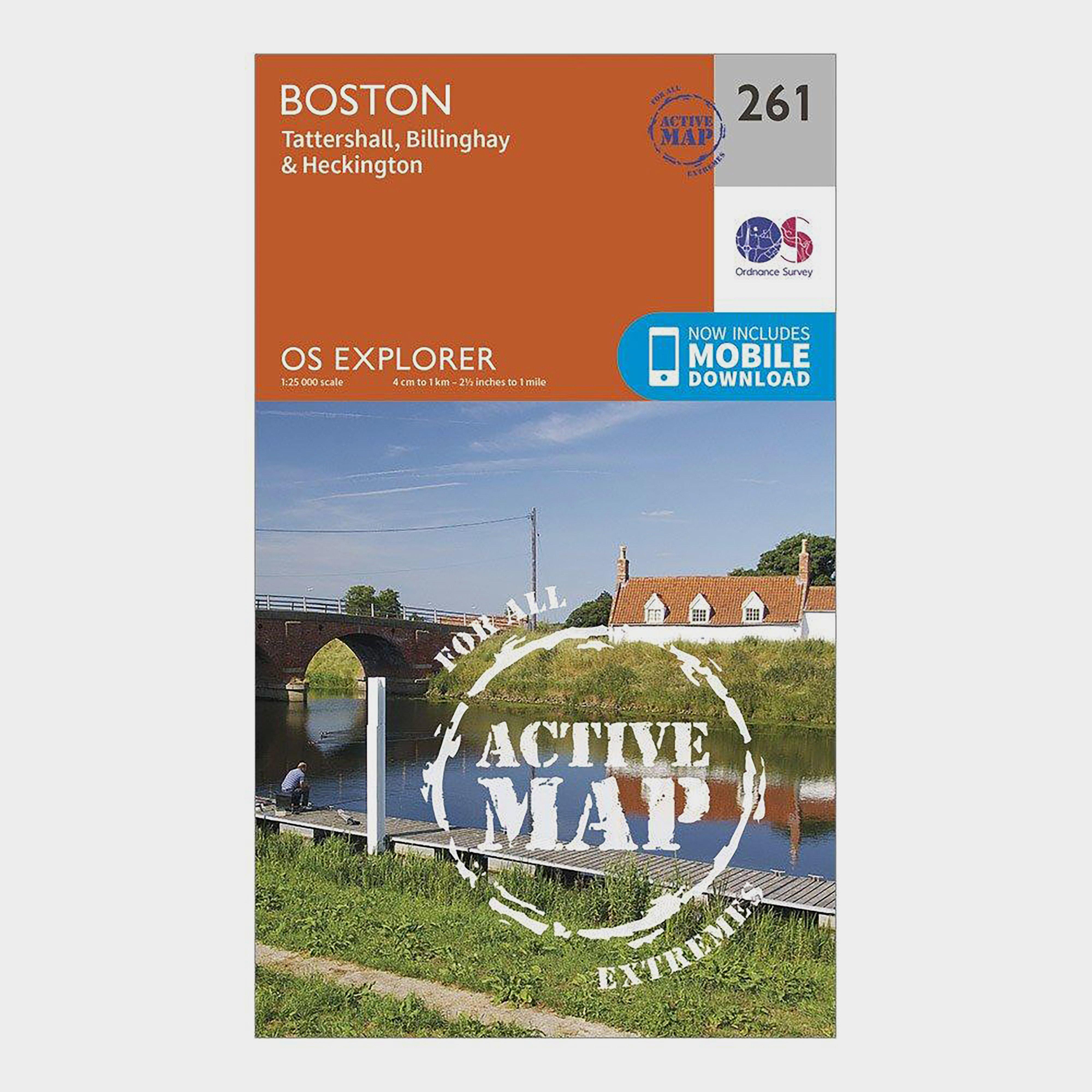 Ordnance Survey Explorer Active 261 Boston Map With Digital Version  Orange