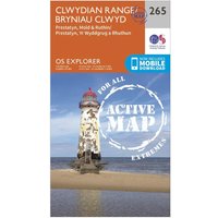 Ordnance Survey Explorer Active 265 Clwydian Range  Prestatyn  MoldandRuthin Map With Digital Version  Orange